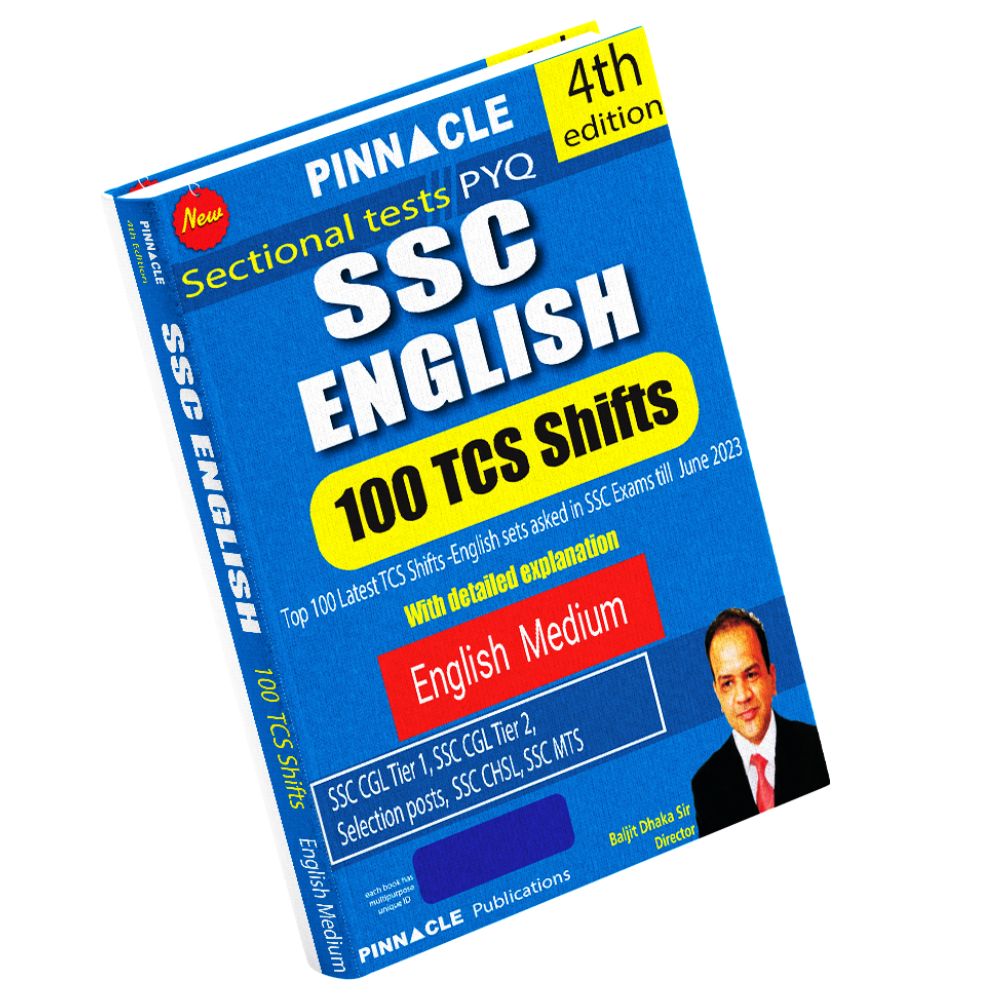 SSC English 100 TCS Shifts with detailed explanation 4th edition english medium